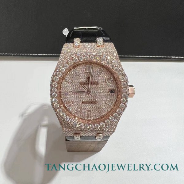 moissanite-audemars-piguet-15500-rose-gold-belt