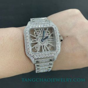 moissanite-cartier-santos-skeleton-whsa0015-white