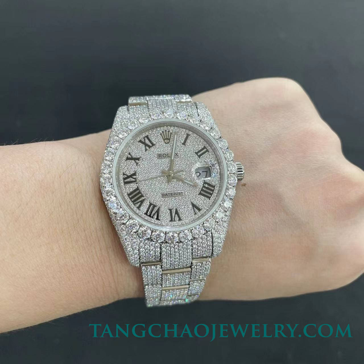 moissanite-rolex-datejust-m126300-white