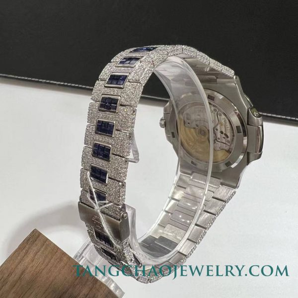 vvs-moissanite-patek-philippe-5711-white-baguettes-sapphire