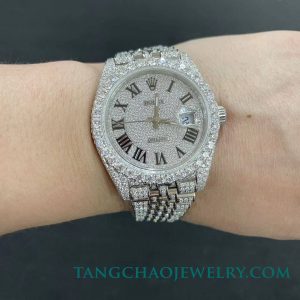 vvs-moissanite-rolex-datejust126300-41mm-white