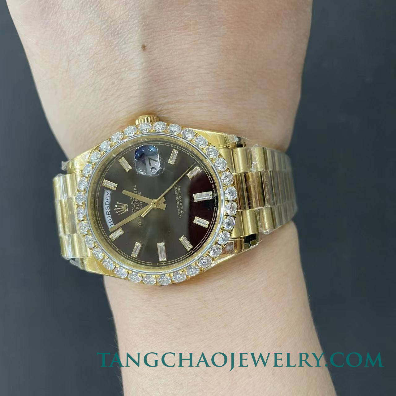 Gold Rolex Day-Date x Louis Vuitton Gloves & Belt. www.instagram.com/thegmi