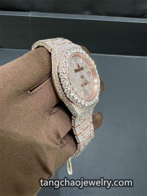 VVS Moissanite Audemars Piguet 15400 41MM Rose Gold - Image 4