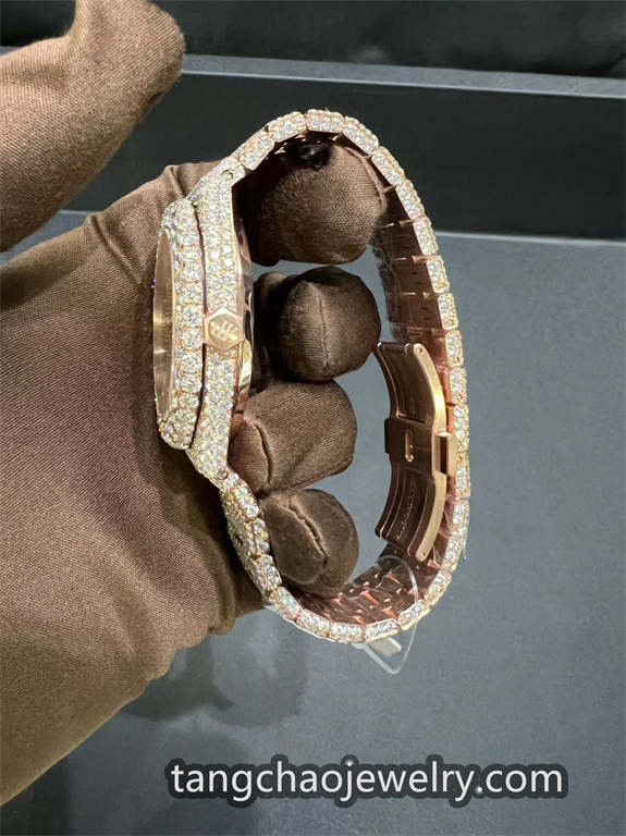 VVS Moissanite Audemars Piguet 15400 41MM Rose Gold - Image 5