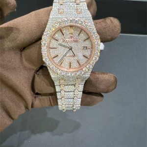 VVS Moissanite Audemars Piguet 15400 41MM Two-Tone Rose Gold