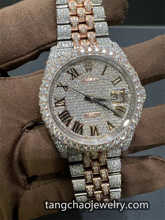 VVS Moissanite Rolex Datejust 36MM Two-Tone Rose Gold