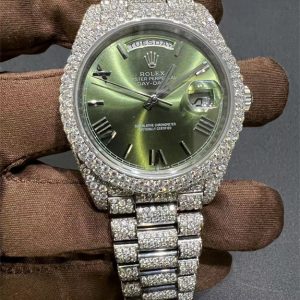 VVS Moissanite Rolex Daydate m228236 president White