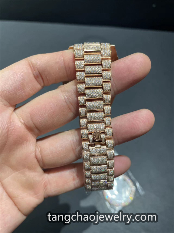 VVS Moissanite Rolex Daydate m228236 president rose gold - Image 9