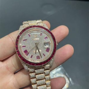 VVS Moissanite Rolex Daydate m228236 president rose gold