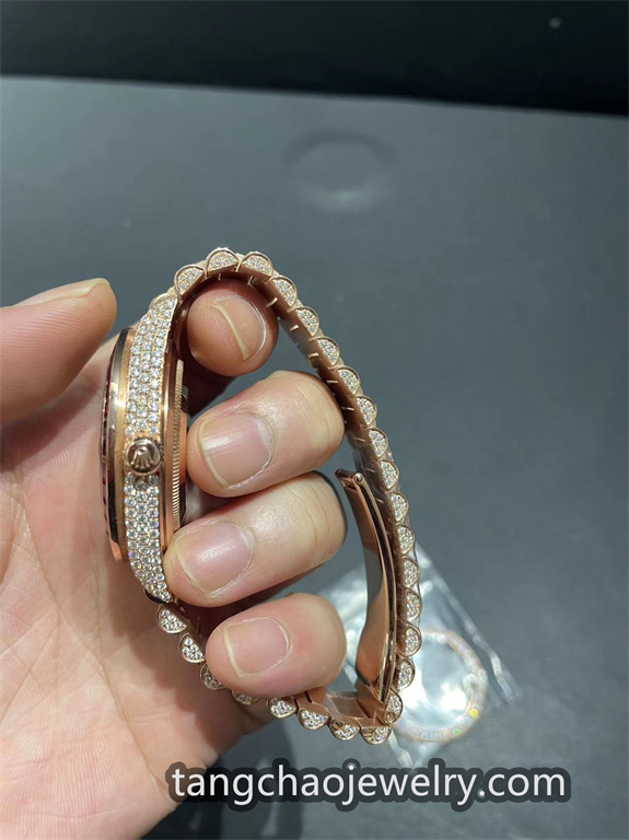 VVS Moissanite Rolex Daydate m228236 president rose gold - Image 6
