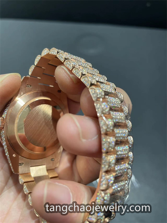 VVS Moissanite Rolex Daydate m228236 president rose gold - Image 7