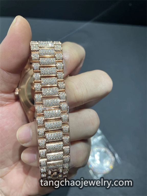 VVS Moissanite Rolex Daydate m228236 president rose gold - Image 8