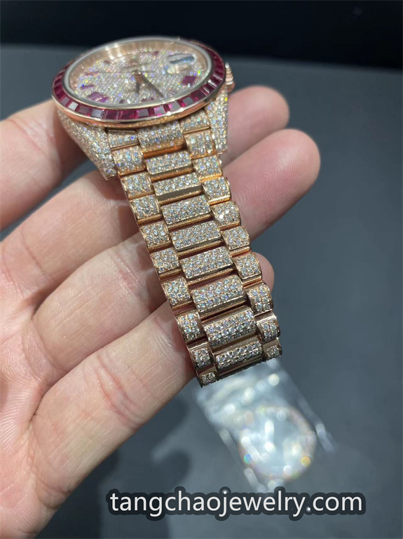 VVS Moissanite Rolex Daydate m228236 president rose gold - Image 3