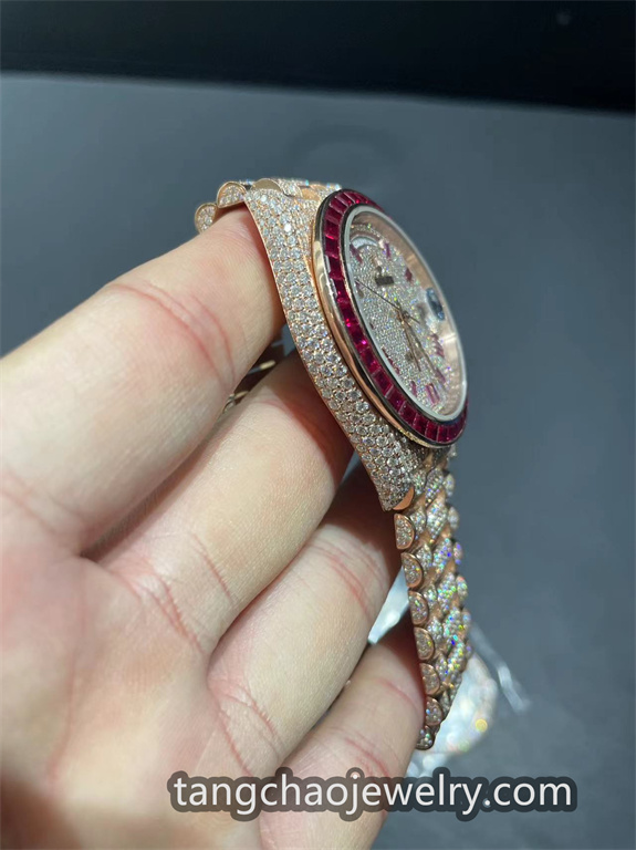 VVS Moissanite Rolex Daydate m228236 president rose gold - Image 4