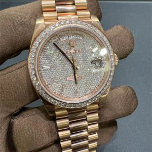 VVS Moissanite Rolex daydate m228236 presidential rose gold 40MM