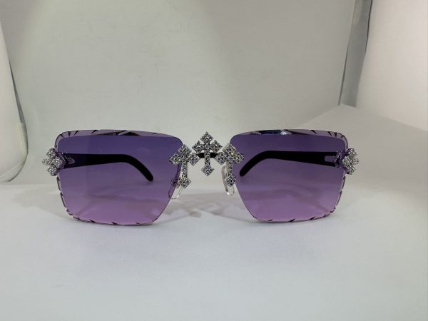 VVS Moissanite Cartier horn cross glasses