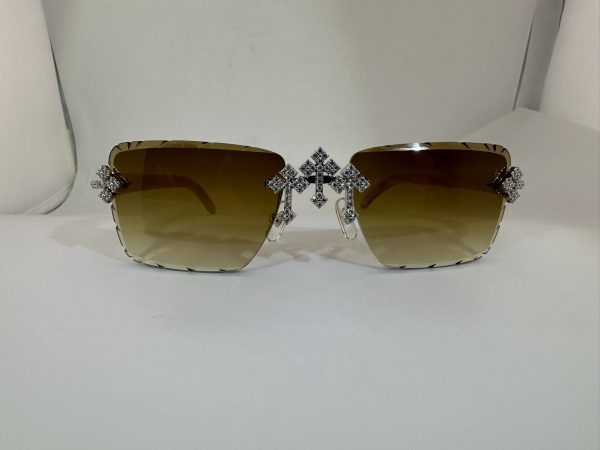 VVS Moissanite Cartier horn cross glasses