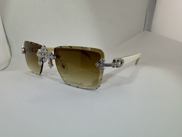 VVS Moissanite Cartier horn cross glasses