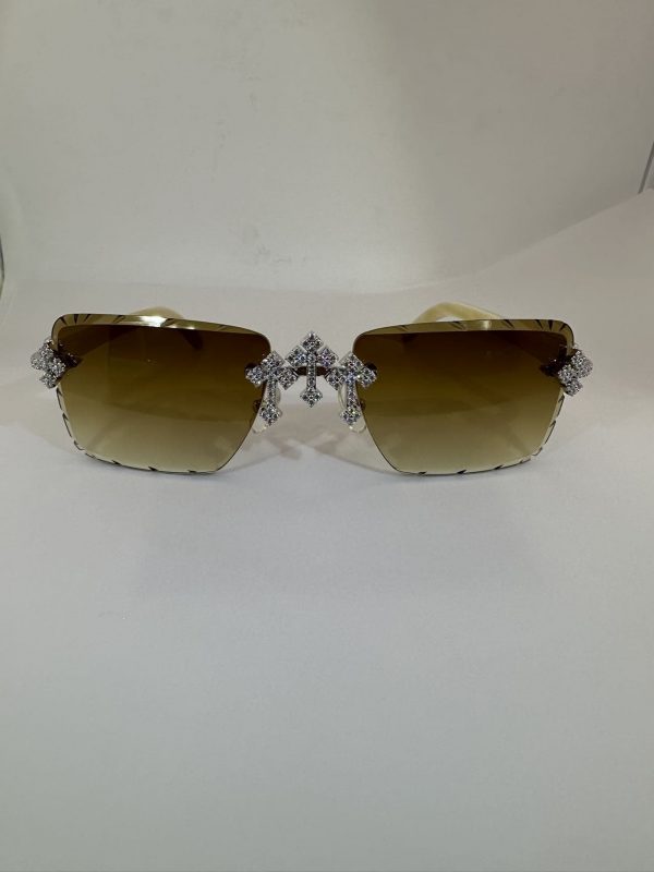 VVS Moissanite Cartier horn cross glasses