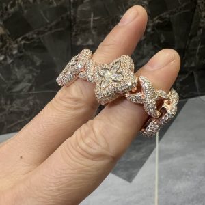 VVS Moissanite 925 Sterling Silver Miami Bracelet 12MM 8 inches Rose Gold