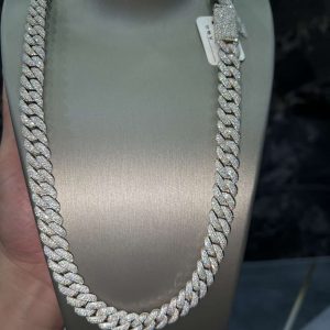 VVS Moissanite 925 Sterling Silver Miami Cuban Chain 12MM 22inches White
