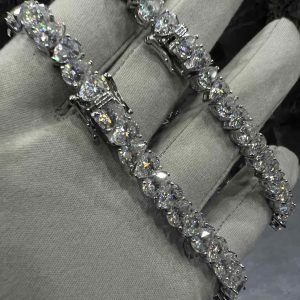 VVS Moissanite 925 Sterling Silver PEAR Tennis Bracelet 12MM 8 inches Rose Gold