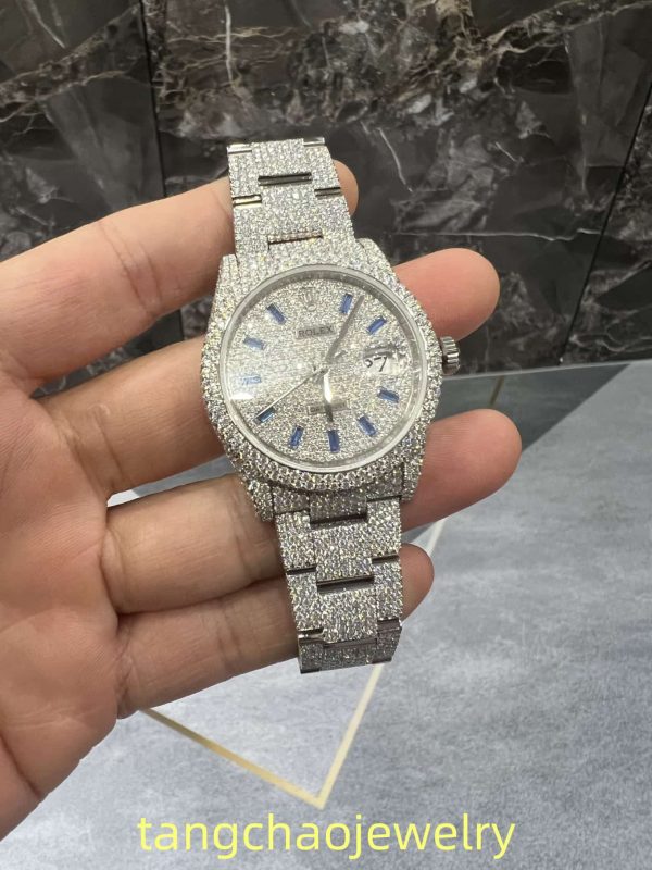 VVS Moissanite Rolex Datejust 36MM White - Image 3