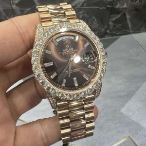 VVS Moissanite Rolex Daydate m228236 presidential rose gold