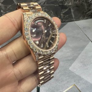 VVS Moissanite Rolex Daydate m228236 presidential rose gold
