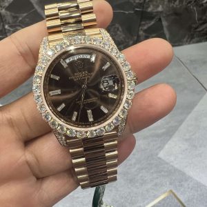VVS Moissanite Rolex Daydate m228236 presidential rose gold