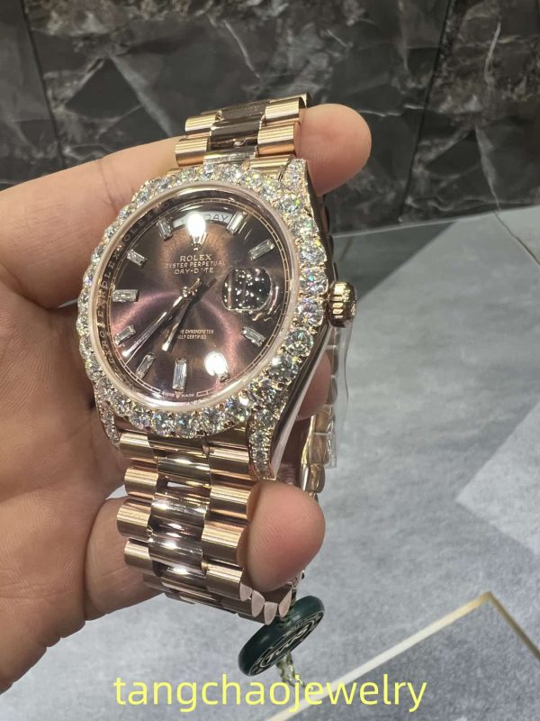 VVS Moissanite Rolex Daydate m228236 presidential rose gold