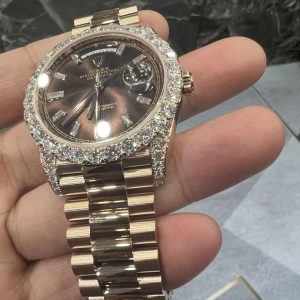 VVS Moissanite Rolex Daydate m228236 presidential rose gold