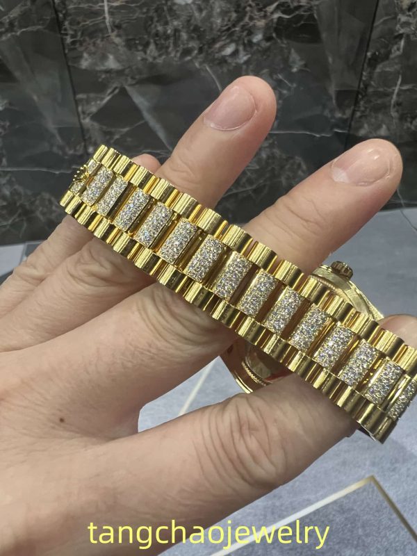 VVS Moissanite Rolex Daydate m228236 presidential yellow gold