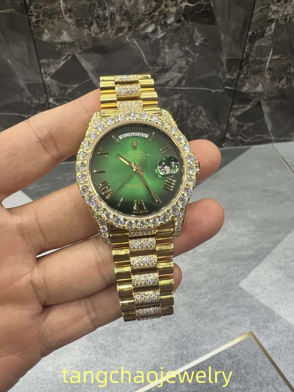 VVS Moissanite Rolex Daydate m228236 presidential yellow gold