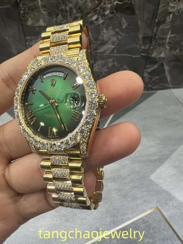 VVS Moissanite Rolex Daydate m228236 presidential yellow gold