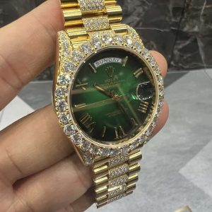 VVS Moissanite Rolex Daydate m228236 presidential yellow gold