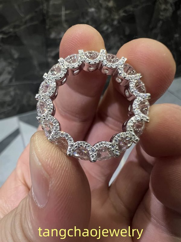 VVS Moissanite 925 Silver Luxury Ring White Gold