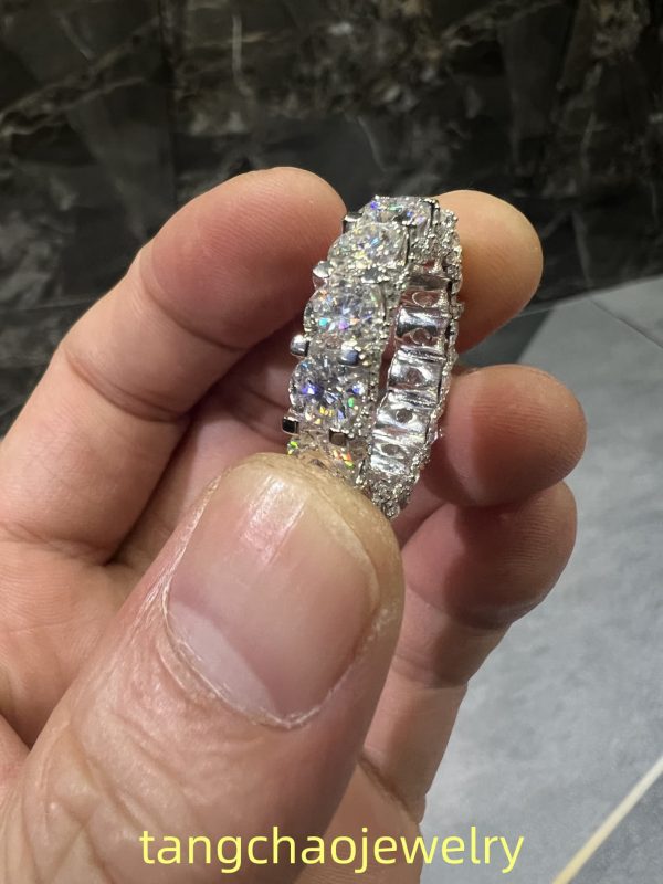 VVS Moissanite 925 Silver Luxury Ring White Gold