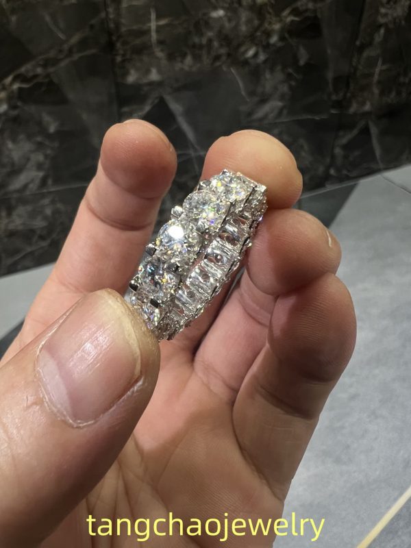 VVS Moissanite 925 Silver Luxury Ring White Gold