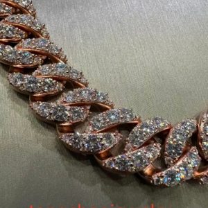 VVS Moissanite 925 Sterling Silver Miami Cuban Chain Large Diamond Necklace 16mm 20inches