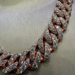 VVS Moissanite 925 Sterling Silver Miami Cuban Chain Large Diamond Necklace 16mm 20inches