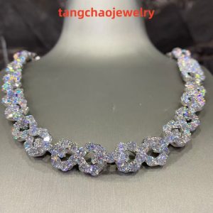 VVS Moissanite 925 Sterling Silver Miami Large Diamond Cuban Chain 16mm 23inches