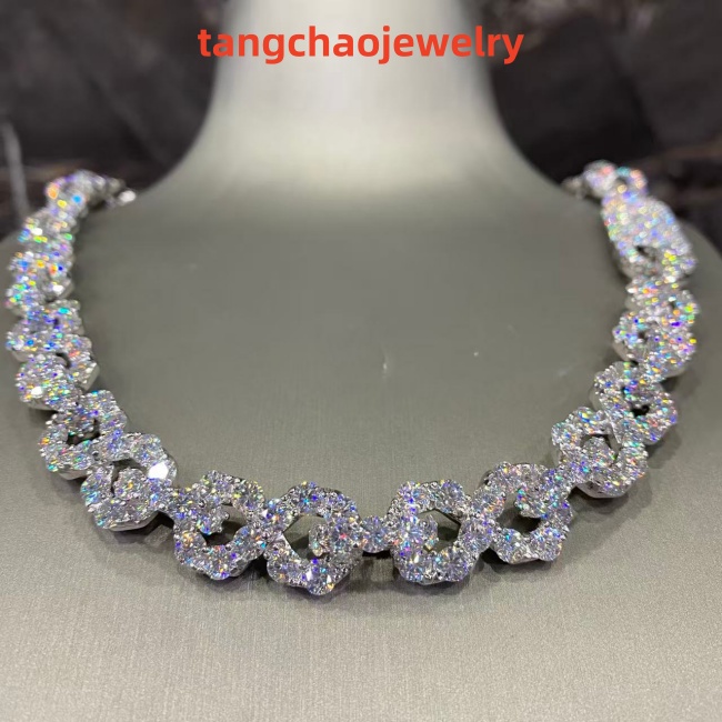 VVS Moissanite 925 Sterling Silver Miami Large Diamond Cuban Chain 16mm 23inches