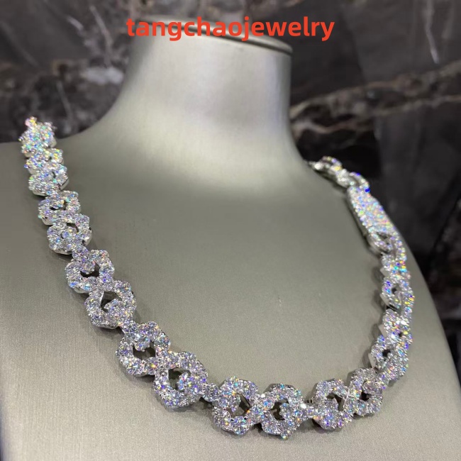 VVS Moissanite 925 Sterling Silver Miami Large Diamond Cuban Chain 16mm 23inches - Image 4