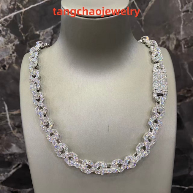 VVS Moissanite 925 Sterling Silver Miami Large Diamond Cuban Chain 16mm 23inches