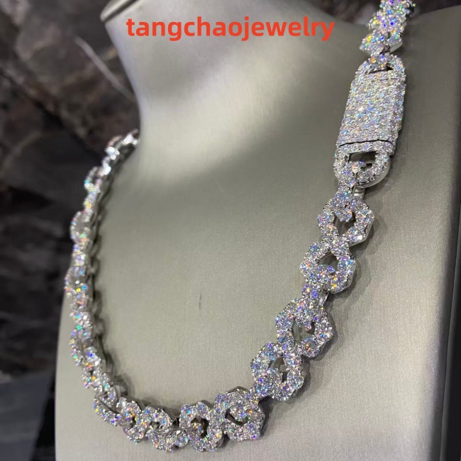 VVS Moissanite 925 Sterling Silver Miami Large Diamond Cuban Chain 16mm 23inches