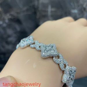 VVS Moissanite 925 Sterling Silver Miami Bracelet 9mm 8 inches White