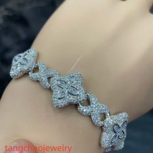 VVS Moissanite 925 Sterling Silver Miami Bracelet 9mm 8 inches White