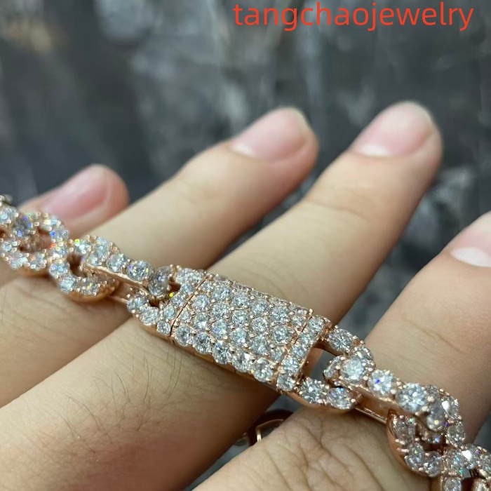 VVS Moissanite 9k Gold Miami Cuban Chain 9mm 9-inch