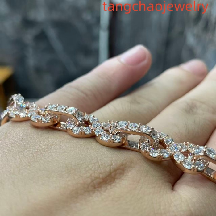 VVS Moissanite 9k Gold Miami Cuban Chain 9mm 9-inch